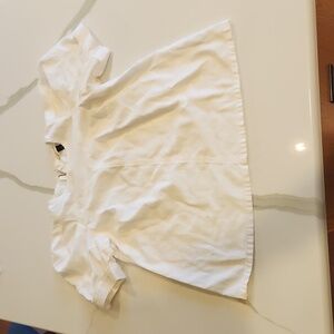 White puff sleeve blouse.